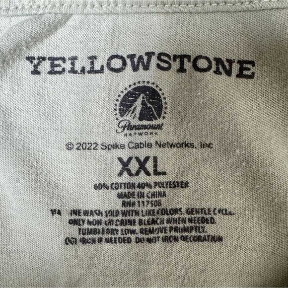Yellowstone Dutton Ranch Womens T-Shirt XXL Green Cotton/Polyester Blend - Picture 3 of 3